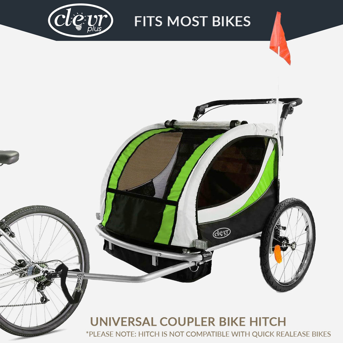 Clevr 3 in 1 bike trailer on sale